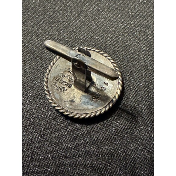 925 Vintage Signed Taxico/Mexico Cuff Links w/ Abalone & Sterling - Picture 3 of 5